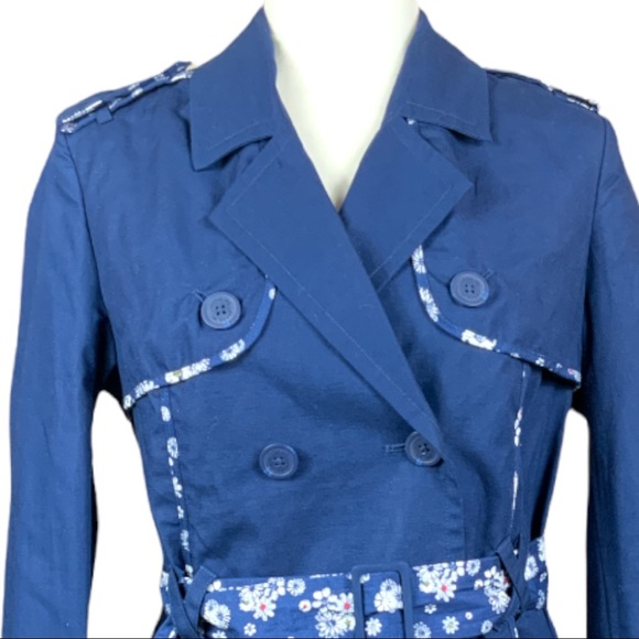 Jason Wo x Target worn by Blake Lively navy Blue double breasted trench coat XS - Picture 5 of 16